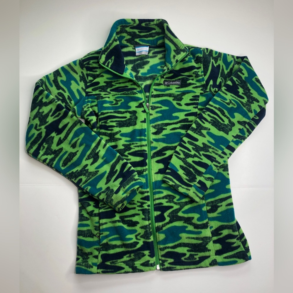Columbia Fleece Camo Jacket Youth XL 14/16